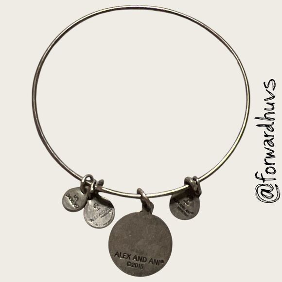 Bundle Sale 3 for $15 | ALEX AND ANI Four Leaf Clover Charm Bangle - Picture 6 of 8